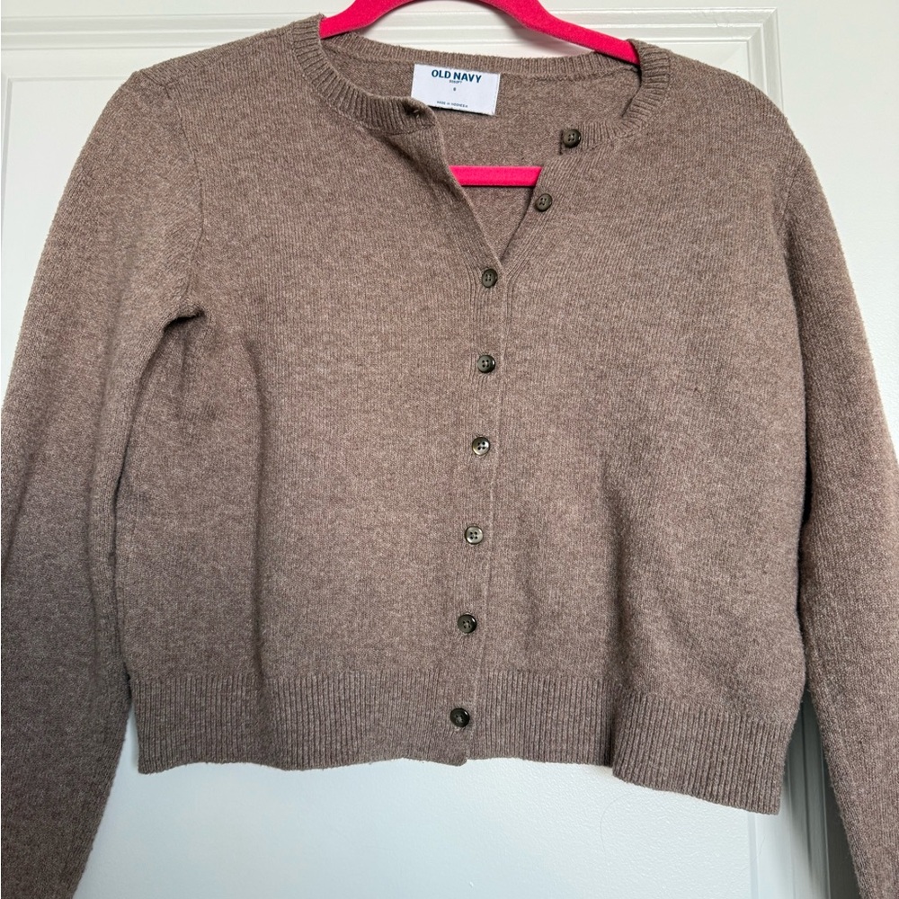 Old Navy Women's Tan Button-Up Cardigan